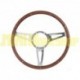 VOLANTE IN LEGNO CHIARO RIVETTATO CON SCANALATURE (14 POLLICI)