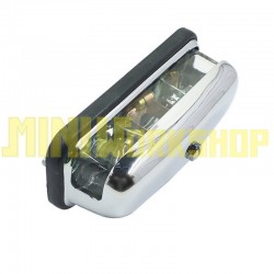 LUCE TARGA IN METALLO CROMATO PER MINI MK1 E MK2