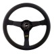 VOLANTE LUISI "MIRAGE" CORONA IN PELLE RAZZA NERA (INCLUSO MOZZO E PULSANTE)