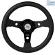 VOLANTE LUISI "FALCON 31" CORONA IN TANEGUM NERO RAZZA NERA (INCLUSO MOZZO E PULSANTE)
