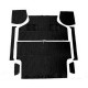 PAVIMENTO INTERNO IN MOQUETTE NERA - SET DA 8 PEZZI