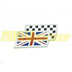 BANDIERA UNION JACK / CHEQUERED BADGE - ADESIVA