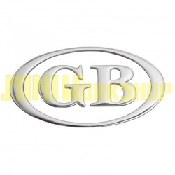 BADGE "GB"  ADESIVO OVALE CROMATO IN PLASTICA