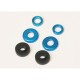 SET GUARNIZIONI DISTANZIALI E RONDELLE BLU PER COPERCHIO PUNTERIE (COPPIA)