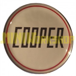 ADESIVO RESINATO POMELLO CAMBIO -COOPER- ROSSO-ARGENTO (27MM)