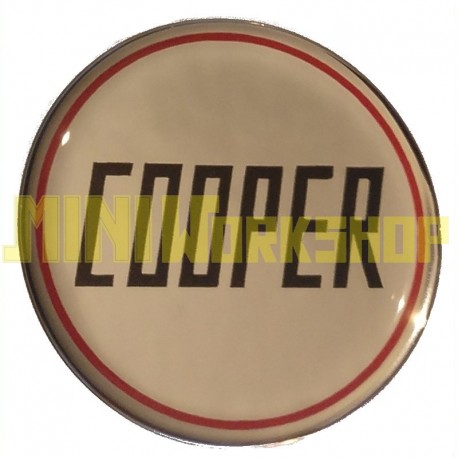 ADESIVO RESINATO POMELLO CAMBIO "COOPER" ROSSO-ARGENTO (27MM)