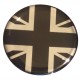 ADESIVO RESINATO POMELLO CAMBIO "UNION JACK" ARGENTO-NERO (27MM)