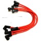 KIT CAVI ACCENSIONE SPINTEROGENO - CANDELE IN SILICONE 6mm - ROSSO