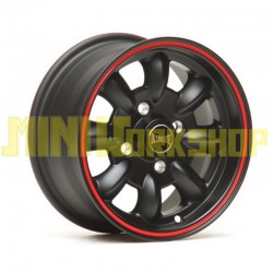 KIT N. 4 CERCHI IN LEGA 5.5x12 - ULTRALITE - ET20 - COLORE NERO OPACO BORDO ROSSO